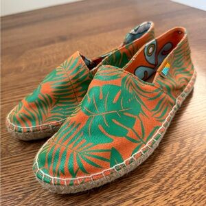 UBUNTU Espadrille Shoes Loafers Canvas Monstera Afridrille Handmade Colorful‎ 9